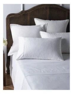 Heritage Diana 400TC Egyptian Cotton Sateen 50cm Sheet Set In White