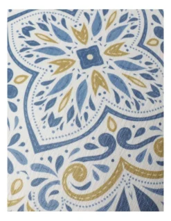 Heritage Korella Roman Medallion Print Chenille Cushion 50x50cm In Blue -Heritage 915040810 3 720x928