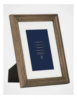 Heritage Wood Frame 6x8 Matted To 4x6 In Dark Natural