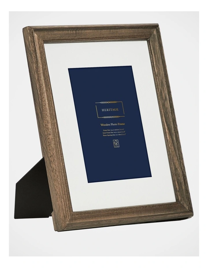Heritage Wood Frame 8x10 Matted To 5x7 In Dark Natural 3 Heritage Wood Frame 8x10 Matted To 5x7 In Dark Natural
