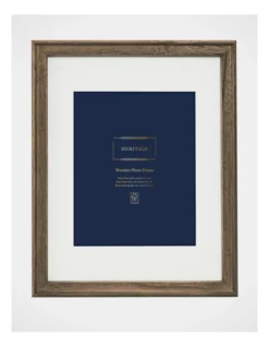 Heritage Wood Frame 11x14 Matted To 8x10 In Dark Natural