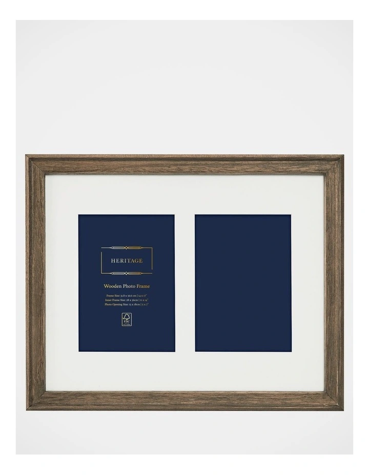 Heritage Wood Frame 11x14 Matted To 2x5x7 In Dark Natural 3 Heritage Wood Frame 11x14 Matted To 2x5x7 In Dark Natural