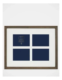 Heritage Wood Frame 25x16 Matted To 4x5x7 In Dark Natural
