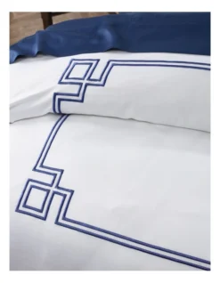 Heritage Petra Grecian Key Border Quilt Cover Set In Navy -Heritage 921211120 3 720x928