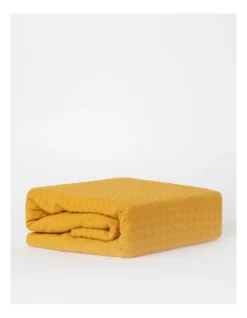 Heritage Turkish Cotton Waffle Blanket In Mustard 6 Heritage Turkish Cotton Waffle Blanket In Mustard -Heritage 934161400 934162570 2 720x928