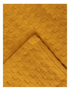 Heritage Turkish Cotton Waffle Blanket In Mustard 7 Heritage Turkish Cotton Waffle Blanket In Mustard -Heritage 934161400 934162570 3 720x928