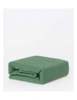 Heritage Turkish Cotton Waffle Blanket In Green -Heritage 934161400 934162750 2 720x928