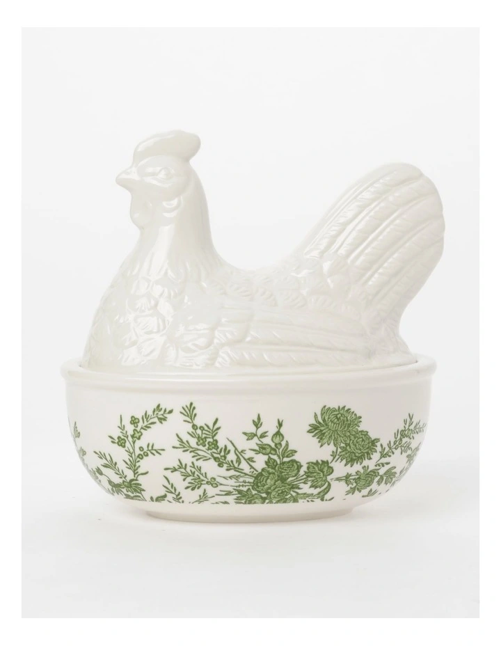 Heritage Garden To Table Floral Chicken Egg Keeper 23x19x16cm In Green 3 Heritage Garden To Table Floral Chicken Egg Keeper 23x19x16cm In Green
