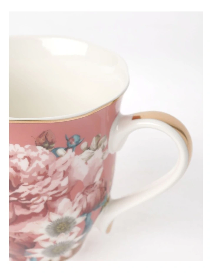 Heritage High Tea Floral Mug Flared Coupe In Pink 4 Heritage High Tea Floral Mug Flared Coupe In Pink - Image 2