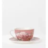 Heritage High Tea Floral Tea Cup & Saucer Coupe In Pink