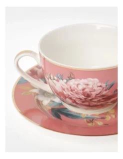 Heritage High Tea Floral Tea Cup & Saucer Coupe In Pink -Heritage 942120730 3 720x928