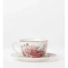 Heritage High Tea Floral Tea Cup & Saucer In White -Heritage 942120820 1 720x928