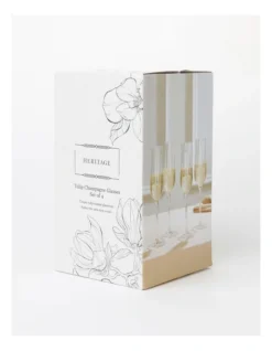 Heritage Tulip Champagne Glass Set Of 4 In Clear -Heritage 942175900 5 720x928