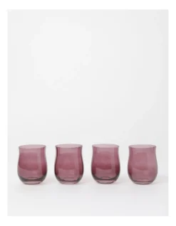 Heritage Tulip Tumbler Set Of 4 In Purple -Heritage 942176260 3 1 720x928