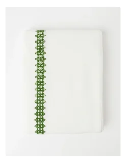 Heritage Traditional Stitch Table Cloth 150x220cm In White