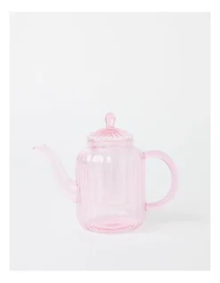 Heritage Tea Party Teapot With Glass Infuser 500ml In Pink