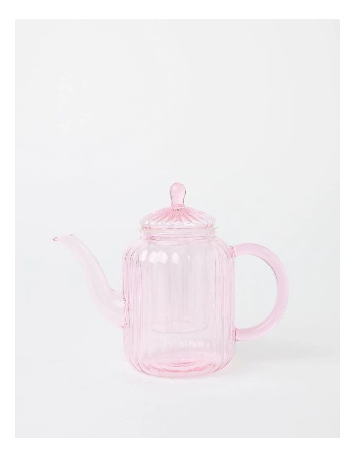 Heritage Tea Party Teapot With Glass Infuser 500ml In Pink 3 Heritage Tea Party Teapot With Glass Infuser 500ml In Pink
