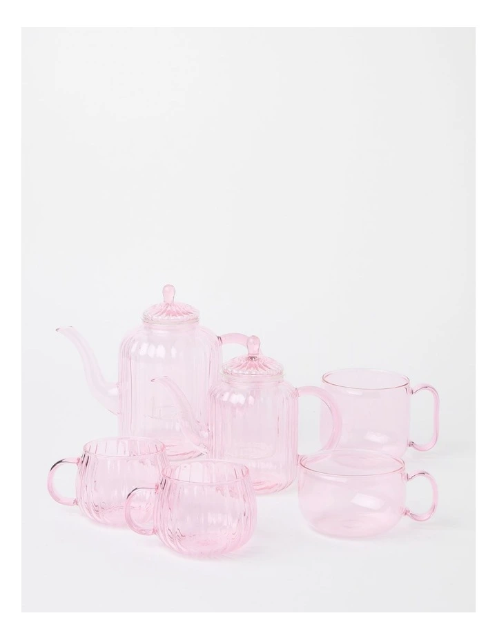 Heritage Tea Party Teapot With Glass Infuser 500ml In Pink 6 Heritage Tea Party Teapot With Glass Infuser 500ml In Pink - Image 4