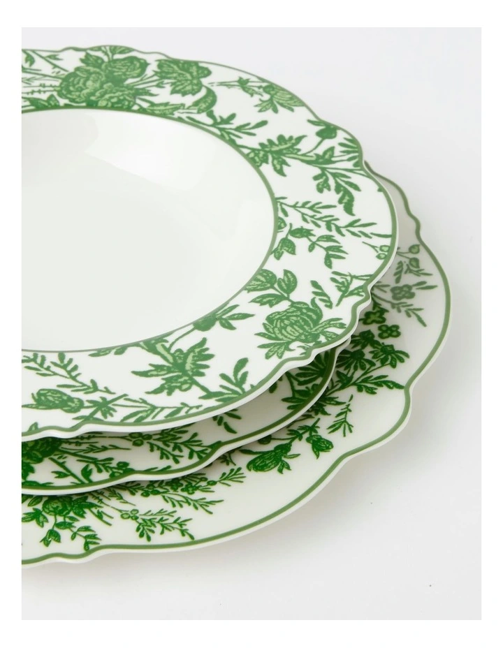 Heritage Green Toile Floral 12 Piece Dinner Set In Green 9 Heritage Green Toile Floral 12 Piece Dinner Set In Green - Image 7