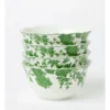 Heritage Toile Floral Deep Bowl Set Of 4 In Green