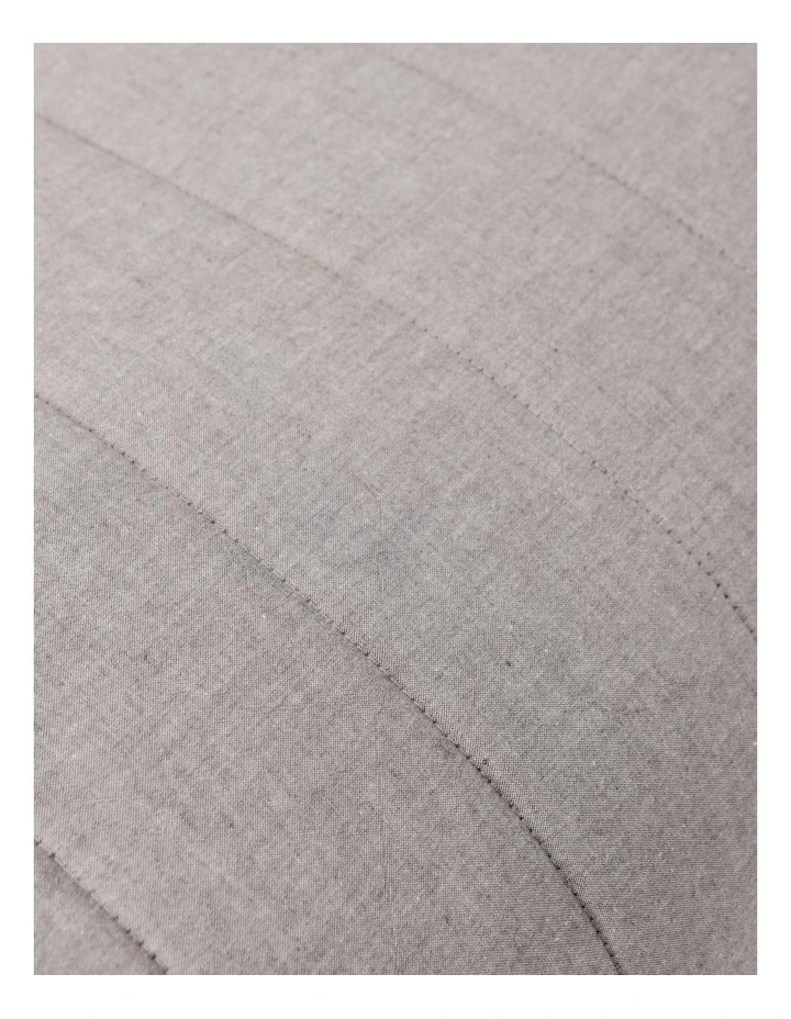Heritage Chambray Stripe Blanket In Grey 4 Heritage Chambray Stripe Blanket In Grey - Image 2
