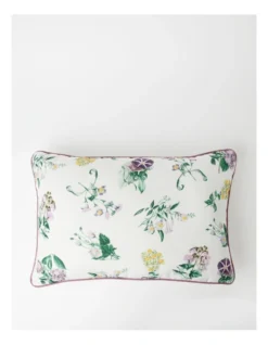 Heritage Flora Embroidered Breakfast Cushion 60x40cm In Multi