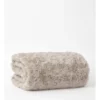 Heritage Faux Mink Heated Throw In Beige