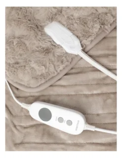 Heritage Faux Mink Heated Throw In Beige -Heritage 953518780 3 720x928